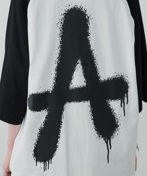 「AIVER」 半袖Tシャツ SMALL ホワイト×ブラック メンズ_画像2