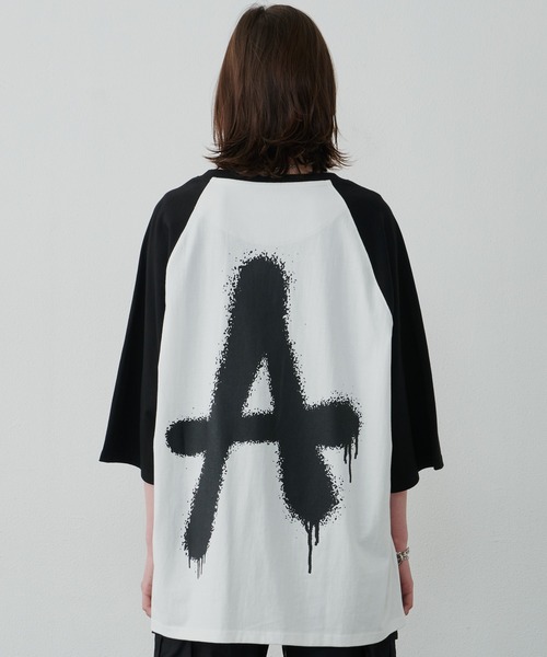 「AIVER」 半袖Tシャツ SMALL ホワイト×ブラック メンズ_画像5