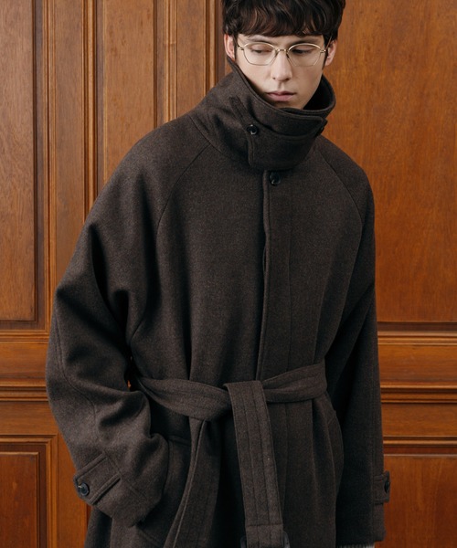 LURAKU ステンカラーコート コート 「LURAKU」Wool soutien collar