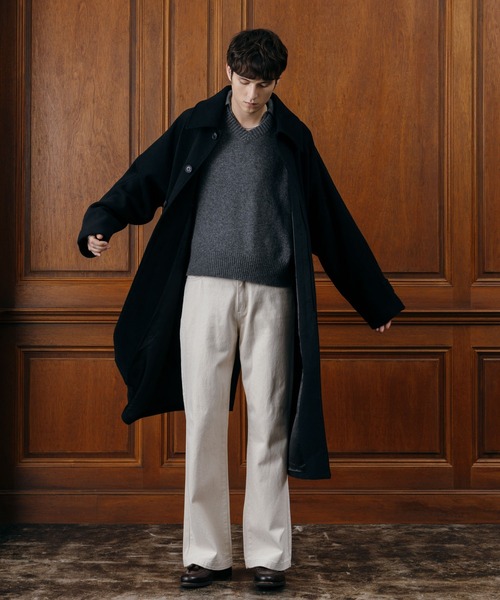 LURAKU ステンカラーコート コート 「LURAKU」Wool soutien collar