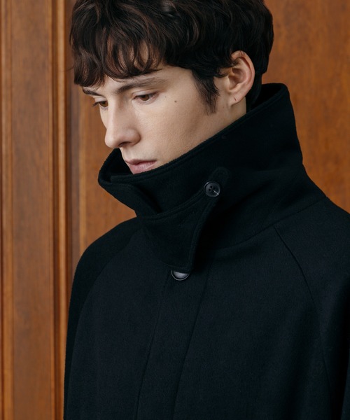 LURAKU ステンカラーコート コート 「LURAKU」Wool soutien collar