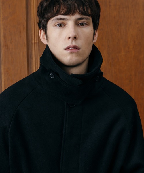 LURAKU ステンカラーコート コート 「LURAKU」Wool soutien collar