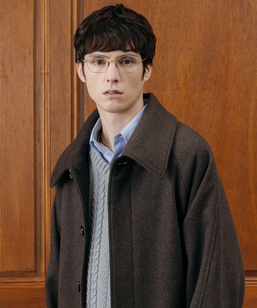 LURAKU ステンカラーコート コート 「LURAKU」Wool soutien collar