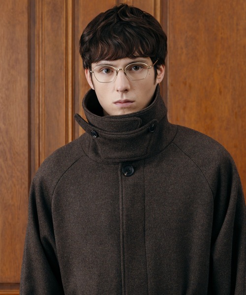 LURAKU ステンカラーコート コート 「LURAKU」Wool soutien collar