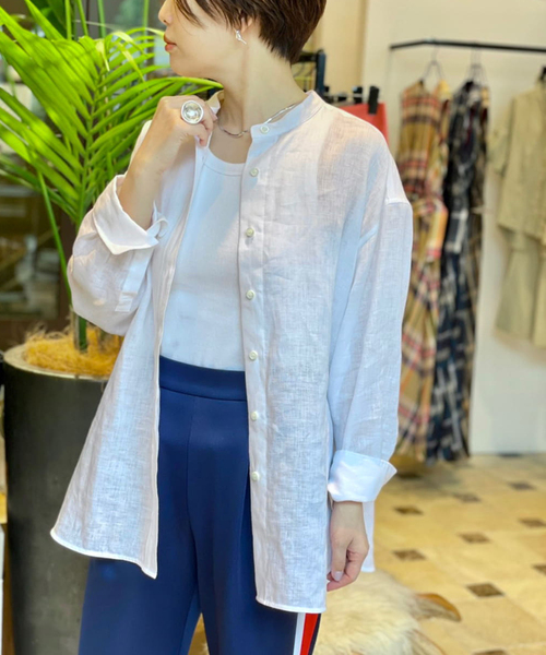 「journal standard L'essage」 長袖ブラウス FREE ホワイト レディース_画像4