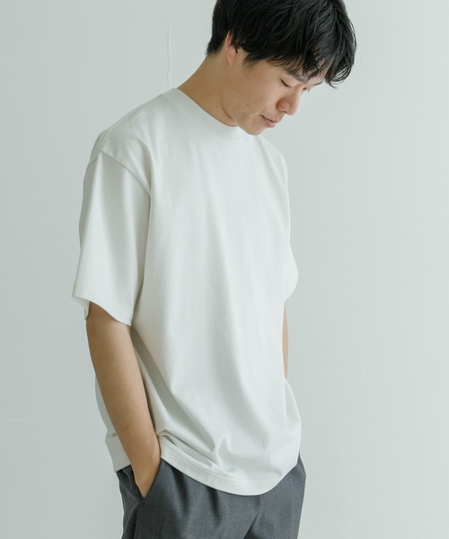 「ATON」 半袖Tシャツ 4 グリーン系その他 メンズ_画像4