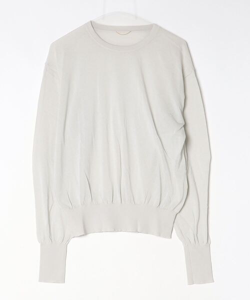 美品 ミューズドゥーズィエムクラス ウール100% クルーネックニット グレー MUSE de Deuxieme classe ミューズドゥーズィエムクラス BULKY WOOL V