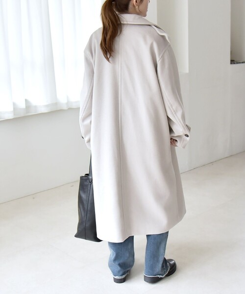 quaranciel ステンカラーコート コート quaranciel: PURE WOOL