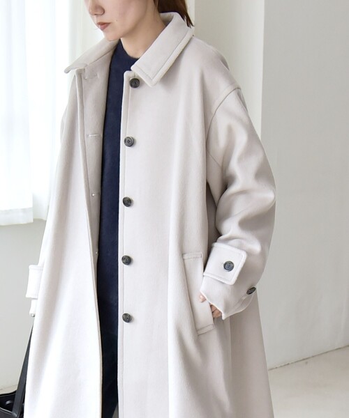 quaranciel ステンカラーコート コート quaranciel: PURE WOOL