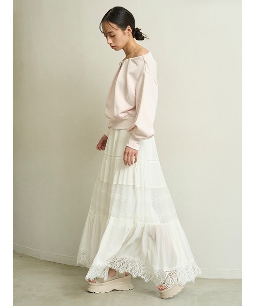 SNIDEL（スナイデル） スウェットカットソー FREE ホワイト レディース