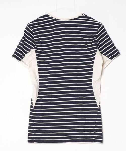 「VADEL」 ボーダー柄半袖Tシャツ 46 ネイビー メンズ_画像2