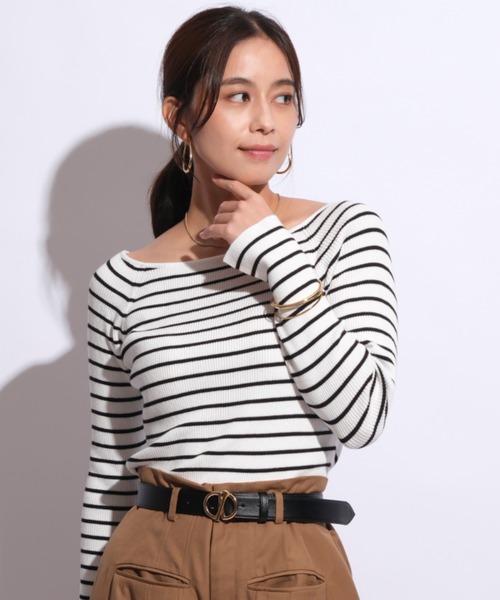 「Mystrada」 長袖ニット 38 ブラック レディース_画像4