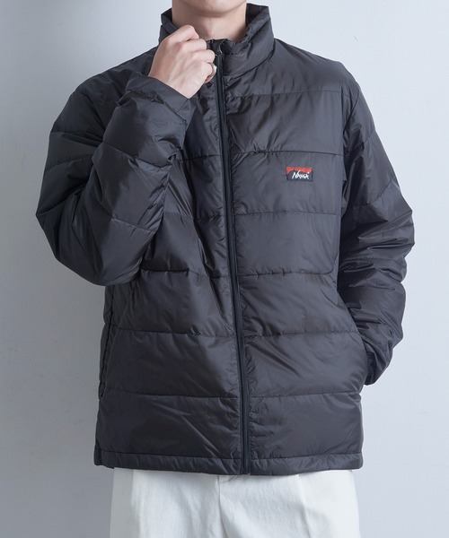 nnan　ダウン　ブラック ダウンジャケット フルジップ 600フィル WINDWALL HMLYN 30