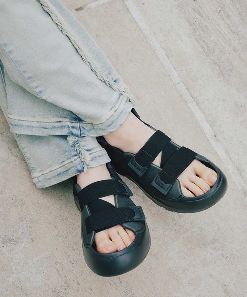 「UGG」 フラットサンダル 22cm グレー レディース_画像3