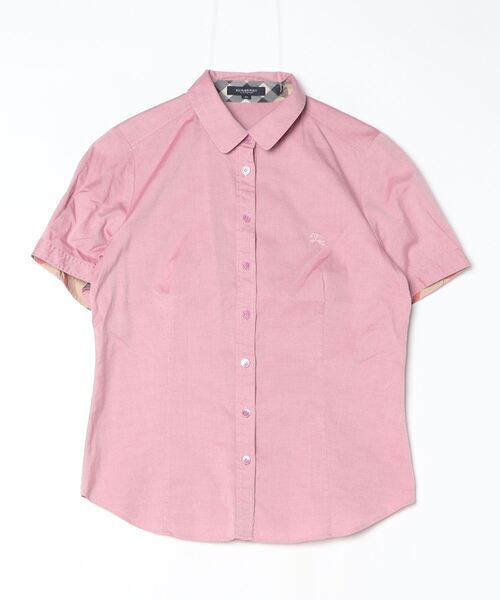 BURBERRY（バーバリー） 半袖シャツ 38 ピンク レディース : ZOZOTOWN