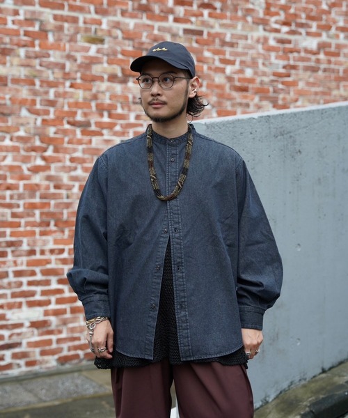 BAYFLOW（ベイフロー） シャツ 「IVY(アイビー)×BAYFLOW」バンドカラー