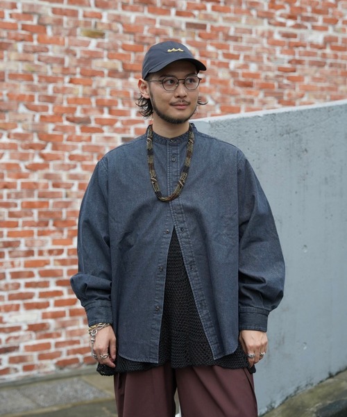 BAYFLOW（ベイフロー） シャツ 「IVY(アイビー)×BAYFLOW」バンドカラー