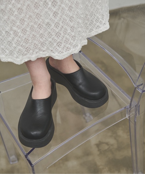「Lutim by u」 「anyida」フラットサンダル 23.5cm ブラック レディース_画像8