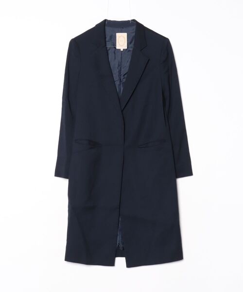 Khaju（カージュ） チェスターコート 38 ネイビー レディース