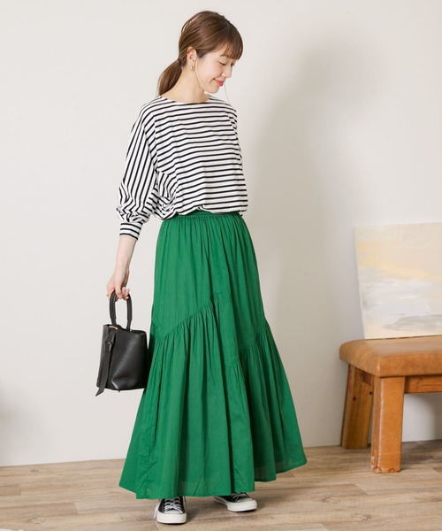 「URBAN RESEARCH Sonny Label」 フレアスカート FREE グリーン レディース_画像6