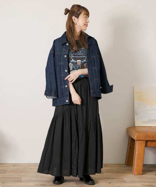 「URBAN RESEARCH Sonny Label」 フレアスカート FREE グリーン レディース_画像9