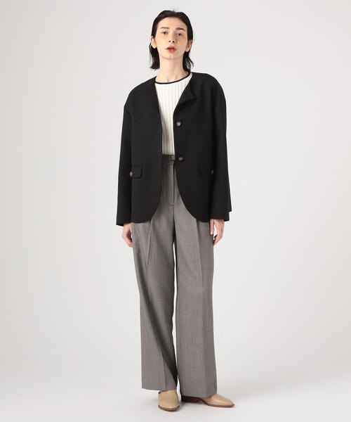 TOMORROWLAND（トゥモローランド） ノーカラージャケット 36 ベージュ