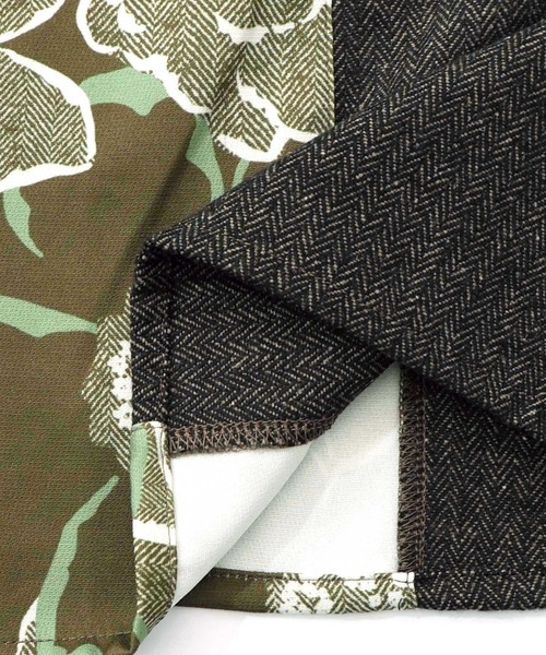 iS ScoLar（イズスカラー） ワンピース 553261：花柄ヘリンボーン×裏毛