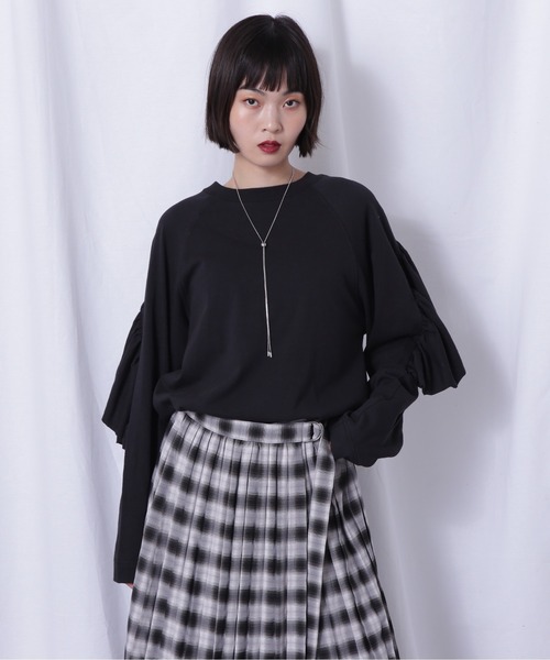 「ROSE BUD」 長袖カットソー FREE ワインレッド レディース_画像5