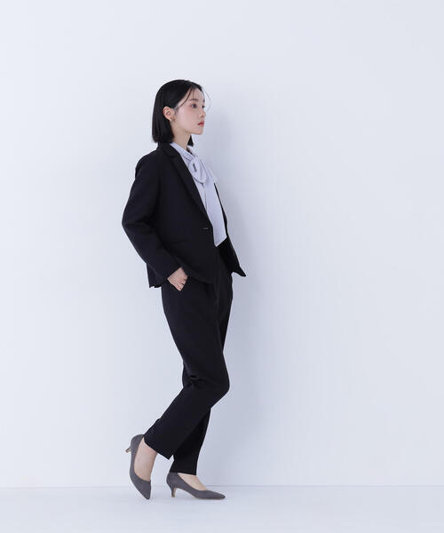 美品 ナチュラルビューティーベーシック S ダブルクロスセットアップパンツスーツ NATURAL BEAUTY BASIC - 美品 ナチュラルビューティーベーシック S