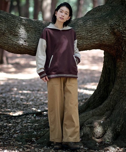 「Sunny clouds」 チノパンツ 3L ベージュ レディース_画像3