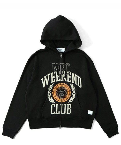 BP/MS COLLEGE LOGO ZIP フーディー MOUSSY | BP/MS COLLEGE LOGO ZIP フーディー (スウェット・パーカー