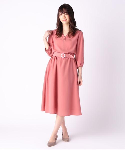 「Debut de Fiore」 長袖ワンピース 36 ブラック レディース_画像3