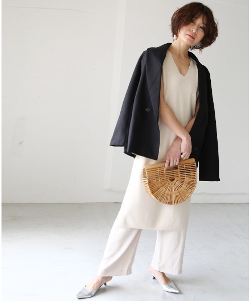 「Ehre style」 テーラードジャケット FREE ブラック レディース_画像8