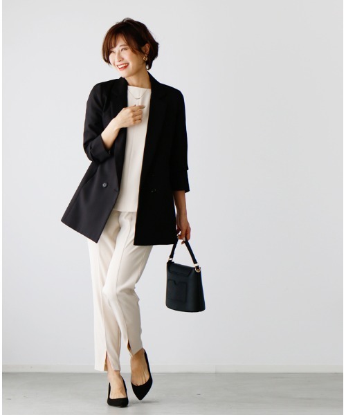 「Ehre style」 テーラードジャケット FREE ブラック レディース_画像9