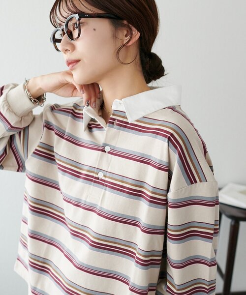 Discoat（ディスコート） tシャツ 「WEB限定 」ランダムボーダーラガー