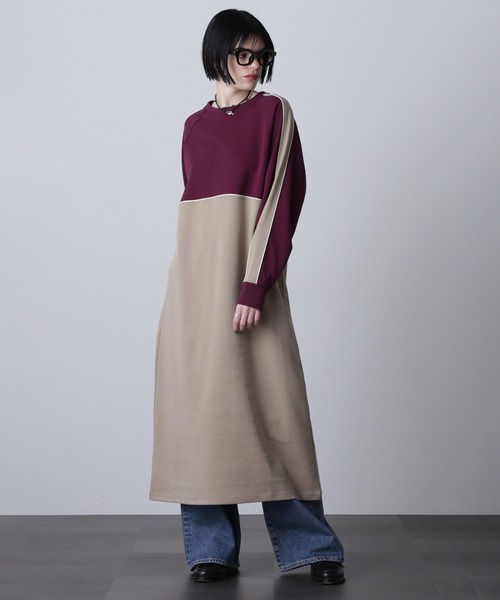 「ROSE BUD」 長袖ワンピース ONE SIZE カーキ レディース_画像7
