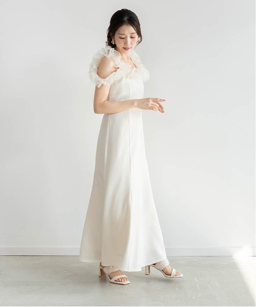 「RANDA」 キャミソールワンピース 0 アイボリー レディース_画像6