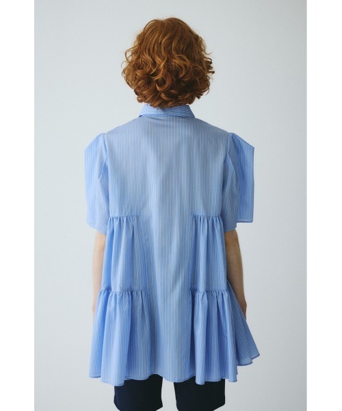 HeRIN.CYE ブラウス シャツ Side gather A line shirt サイドギャザーA