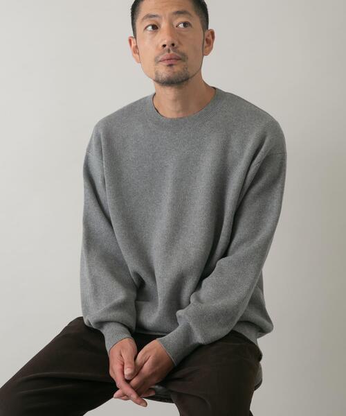 「URBAN RESEARCH ROSSO MEN」 長袖ニット MEDIUM ブルー メンズ_画像3