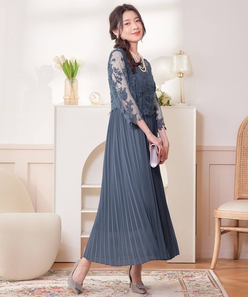 Cinderella（シンデレラ） 長袖ワンピース X-LARGE ブルー レディース