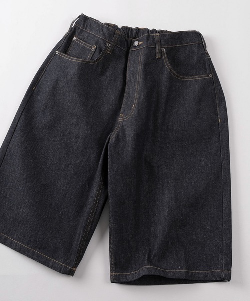 RICH Knight Wide Waxed Short Pants opium RICH】 Knight Wide Waxed