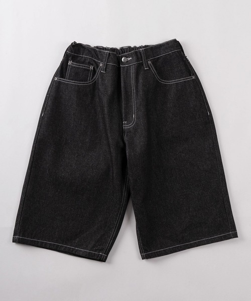 ハーフパンツ ジーンズ 短パン 「82」リジッドデニム ワイド ショート