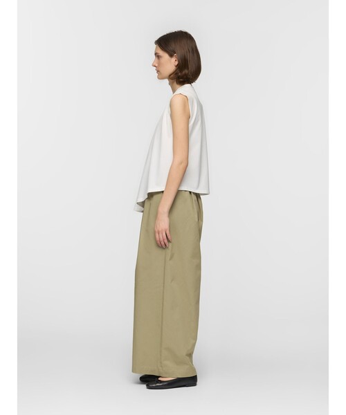 パンツ mizuiro ind ベルトワイドチノパンツ レディースの画像