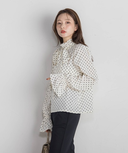 「QUEENS COURT」 長袖ブラウス M ブラック系その他 レディース_画像3