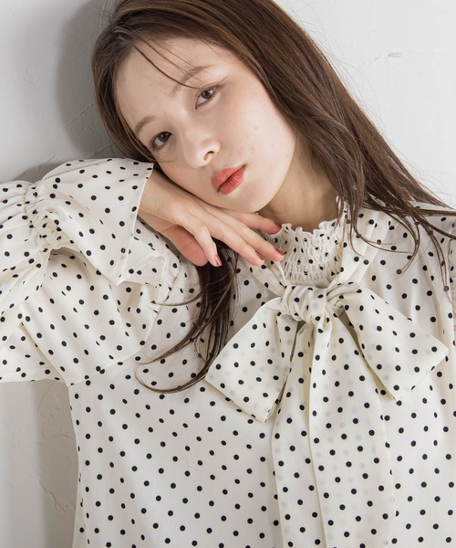 「QUEENS COURT」 長袖ブラウス M ブラック系その他 レディース_画像5