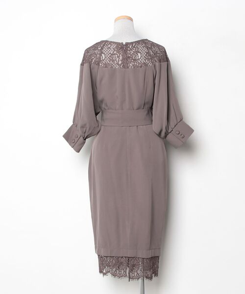 「LUGG NAGG」 7分袖ワンピース MEDIUM モカ レディース_画像2