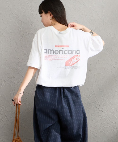 AMERICANA（アメリカーナ） tシャツ バックプリントTシャツ