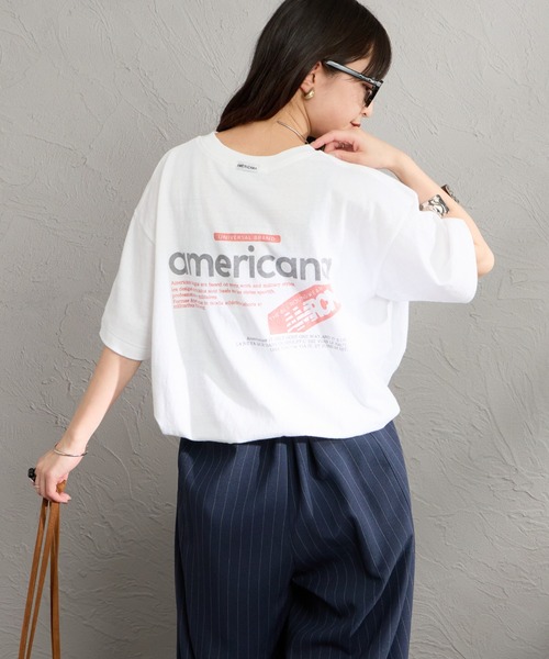 AMERICANA（アメリカーナ） tシャツ 半袖 バックプリントTシャツ