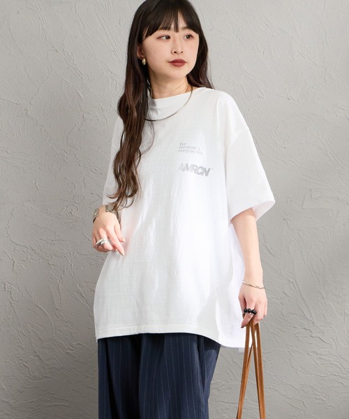 AMERICANA バックプリント Tシャツ ホワイト AMERICANA（アメリカーナ） tシャツ バックプリントTシャツ