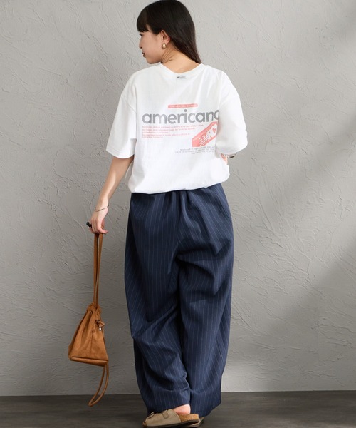 AMERICANA（アメリカーナ） tシャツ 半袖 バックプリントTシャツ